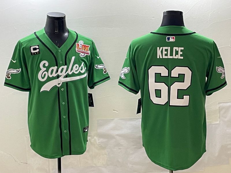Men Philadelphia Eagles 62 Kelce Green three generations Jointly Name 2025 Nike Limited NFL Jersey style 1